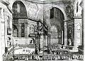 Stich, der die Heiligsprechung des Franz von Sales am 19. April 1665 durch Papst Alexander VII. in Rom darstellt. Schloss Sales bei Thorens, Frankreich