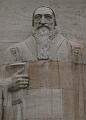 Theodor Beza, calvinistischer Kontrahent des hl. Franz von Sales. Statue an der Mauer der Reformation in Gend, Schweiz