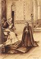 Louis Brisson bei einer Privataudienz bei Papst Pius IX. Er erhält den apostolischen Segen für seiner Arbeiterinnenwerke. (Illustration aus dem Buch "Vie du Serviteur de Dieu le très révérend Père Louis Brisson" Band 1, 1932)
