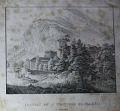 Ursprüngliches Schloss Sales, in dem Franz von Sales geboren wurde. Dieses Schloss wurde 1630 im Auftrag von Kardinal Richelieu zerstört. Alter Stich im Schloss Sales bei Thorens, Frankreich