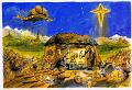 Franz von Sales und Weihnachtskrippe2: 
Grafik von Herman Focke, Niederlande, 2000.